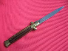 Vintage 9" Rosewood Flat Ground BLADE ITALIAN STILETTO Switchblade Knife
