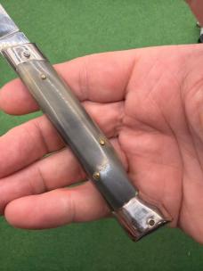 Vintage Jndiana Italian Slant Bolster Switchblade