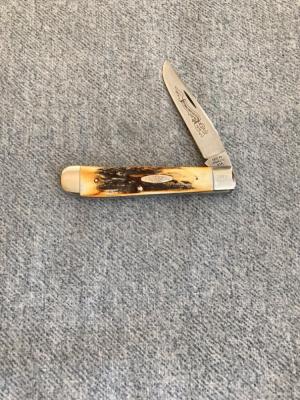CASE XX STAINLESS USA 2-Dot 1979 5154 SSP NKCA Stag Single Blade Trapper - MINT