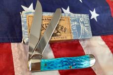 2005 Case xx Trapper (MDL# 6254 SS) w/ Gorgeous Caribbean Blue Bone Handles -NOS & M/NM