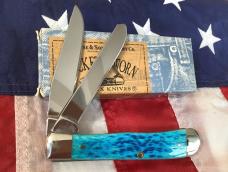 2005 Case xx Trapper (MDL# 6254 SS) w/ Gorgeous Caribbean Blue Bone Handles -NOS & M/NM