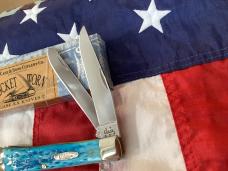 2005 Case xx Trapper (MDL# 6254 SS) w/ Gorgeous Caribbean Blue Bone Handles -NOS & M/NM