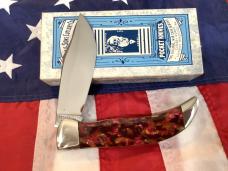 Case xx Case Classic Large Clasp Knife (004 of 130) w/ Rare Cherry Chip Handles mdl# 71072 -NOS