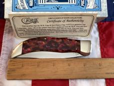 Case xx Case Classic Large Clasp Knife (004 of 130) w/ Rare Cherry Chip Handles mdl# 71072 -NOS