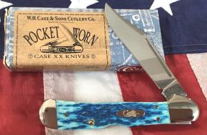 2004 Case xx Copperlock Knife MDL 61549 L SS w Caribbean Blue Bone Handles -NOS in Orig box