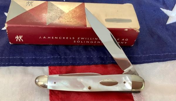 Zwilling J A Henckels Half Whittler (mdl# 79) w/ Great Old Mother of Pearl Handles