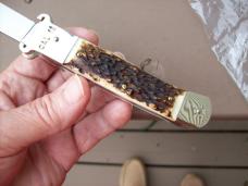 Hubertus Knife Shellpuller Johnny Cade Genuine Stag/Antler Solingen 12 & 16 Gauge UNUSED!
