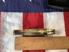 J A Henckels Folding Hunter Pocket Knife w/ Green Pick Bone Handles -NOS +Orig Box