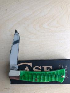 Case Axe Handle Green Gator Bone
