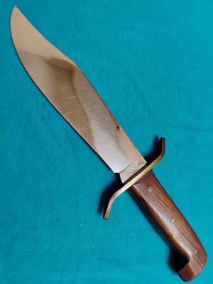 VINTAGE W49 WESTERN BOWIE FIXED BLADE HUNTING SKINNING SURVIVAL KNIFE KNIVES SHEATH OLD