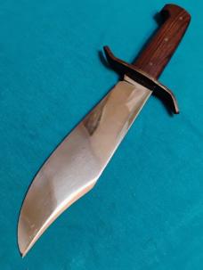 VINTAGE W49 WESTERN BOWIE FIXED BLADE HUNTING SKINNING SURVIVAL KNIFE KNIVES SHEATH OLD