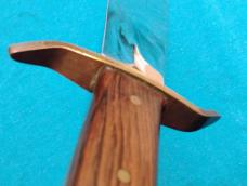 VINTAGE W49 WESTERN BOWIE FIXED BLADE HUNTING SKINNING SURVIVAL KNIFE KNIVES SHEATH OLD