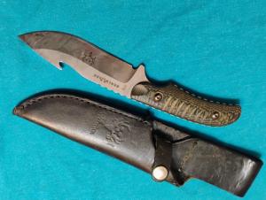 DISCONTINUED BENCHMADE D2 15010 USA FIXED BLADE HUNTING SKINNING SURVIVAL KNIFE KNIVES SHEATH OLD