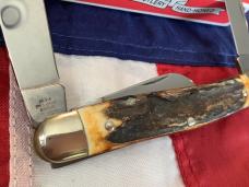 Vintage J A Henckels Stockman (HK-3-S) 4" Knife w/ Great Stag Handles -NOS & M/NM
