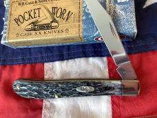 2002 Case xx Slimline Trapper Knife (MDL# 61048 SS) w/ Black Bone Handles -NOS in Orig box