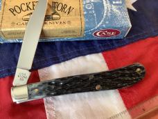 2002 Case xx Slimline Trapper Knife (MDL# 61048 SS) w/ Black Bone Handles -NOS in Orig box