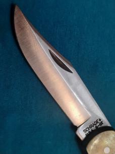 VINTAGE SCHRADE USA 6OT GOLDEN BEAR FOLDING HUNTER POCKET BAREHEAD KNIFE KNIVES OLD SHEATH