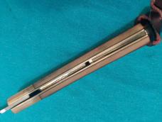VINTAGE SCHRADE USA 6OT GOLDEN BEAR FOLDING HUNTER POCKET BAREHEAD LANYARD KNIFE KNIVES OLD SHEATH