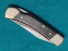 VINTAGE SCHRADE UNCLE HENRY USA LB5 SMOKEY NICKEL SILVER FOLDING POCKET KNIFE KNIVES OLD SHEATH