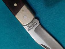 VINTAGE SCHRADE UNCLE HENRY USA LB5 SMOKEY NICKEL SILVER FOLDING POCKET KNIFE KNIVES OLD SHEATH