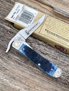 CASE XX ** SFO 2011 SCROLLED EAGLE ETCH NAVY BLUE BONE RUSSLOCK