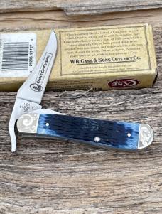 CASE XX ** SFO 2011 SCROLLED EAGLE ETCH NAVY BLUE BONE RUSSLOCK