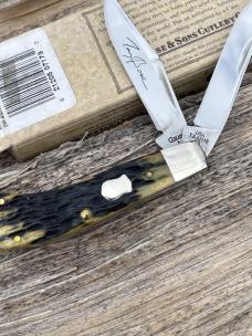 CASE XX ** 2009 DARK ANTIQUE BONE SMALL SADDLEHORN