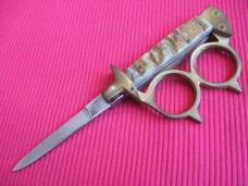 Unique EASTCOASTSNIPER Small Brass Knuckle Switchblade Knife