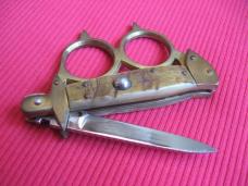 Unique EASTCOASTSNIPER Small Brass Knuckle Switchblade Knife