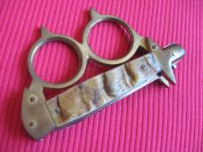 Unique EASTCOASTSNIPER Small Brass Knuckle Switchblade Knife