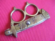 Unique EASTCOASTSNIPER Small Brass Knuckle Switchblade Knife