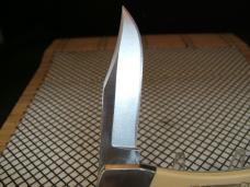 SCHRADE U.S.A. VINTAGE 705 SCRIMSHAW BEAR EXCELLENT LOCK BACK FOLDING POCKET KNIFE & SCHRADE SHEATH