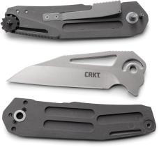 Columbia River CRKT 5040 Dew Hara Raikiri Flipper 3.759" Satin Plain Blade Field Strip Technology 