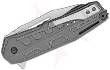 Columbia River CRKT 5040 Dew Hara Raikiri Flipper 3.759" Satin Plain Blade Field Strip Technology 