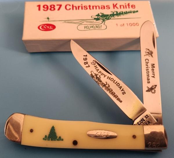 1986 Case 3254 Trapper - Marked as a 1987 Christmas Knife 1 of 1000 #262 1986 Case 3254 Trapper - Marked as a 1987 Christmas Knife 1 of 1000 #262