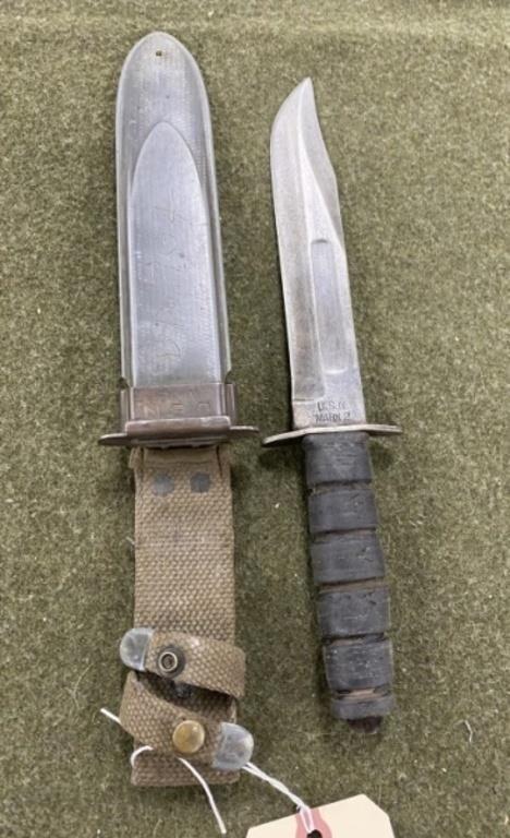 WWII Era Robeson Shuredge USN Mark 2 with correct sheath WWII Era Robeson Shuredge USN Mark 2 with correct sheath