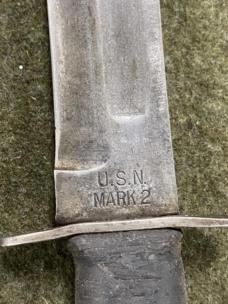 WWII Era Robeson Shuredge USN Mark 2 with correct sheath