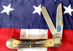 2006 Case xx Mdl 5254 SS Trapper w Great Stag Handles NOS Minty