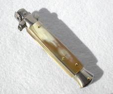 NEW FRANK BELTRAME 9" STILETTO BLOND HORN SCALES DAGGER BLADE MANIAGO ITALY