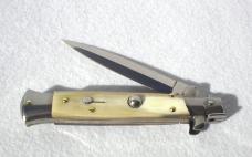 NEW FRANK BELTRAME 9" STILETTO BLOND HORN SCALES DAGGER BLADE MANIAGO ITALY