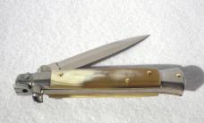 NEW FRANK BELTRAME 9" STILETTO BLOND HORN SCALES DAGGER BLADE MANIAGO ITALY