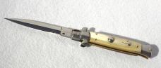 NEW FRANK BELTRAME 9" STILETTO BLOND HORN SCALES DAGGER BLADE MANIAGO ITALY