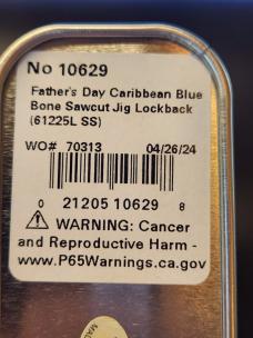 2024 Case Father's Day Carribean Blue Bone Sawcut Mini Lockback
