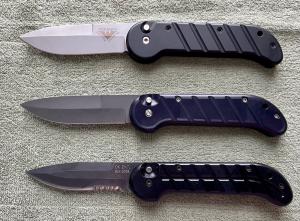 Original Charles Ochs Military Seal Black Knife Automatic Lot Of 3 Mint