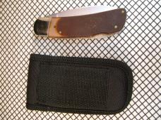 SCHRADE OLD TIMER 51OT "BIG TIMER" VINTAGE U.S.A. CARBON STEEL LOCK BACK POCKET KNIFE WITH SHEATH