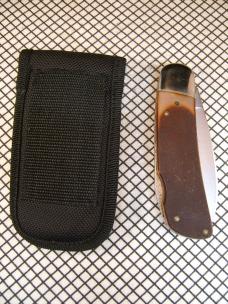 SCHRADE OLD TIMER 51OT "BIG TIMER" VINTAGE U.S.A. CARBON STEEL LOCK BACK POCKET KNIFE WITH SHEATH