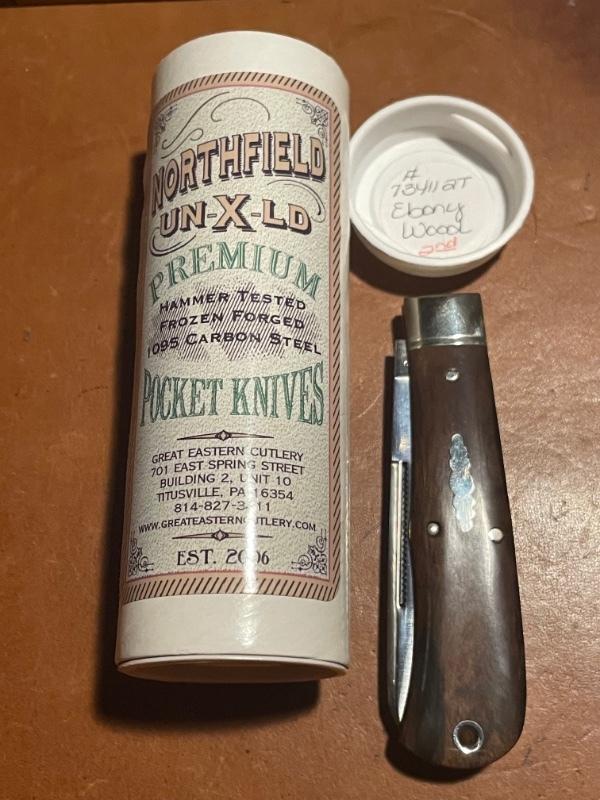 Great Eastern Cutlery 734112T Northfield Scout Trapper barehead with Spey Blade and Ebony Covers
