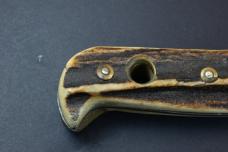 Early PUMA White Hunter 6377 Germany Stag Knife w/ Sheath – Visible Handle Repair