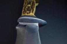 Early PUMA White Hunter 6377 Germany Stag Knife w/ Sheath – Visible Handle Repair