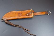 Early PUMA White Hunter 6377 Germany Stag Knife w/ Sheath – Visible Handle Repair